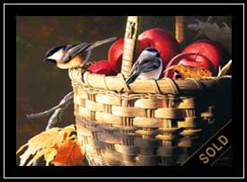 Basket Buddies - chickadees and basket